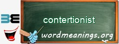 WordMeaning blackboard for contertionist